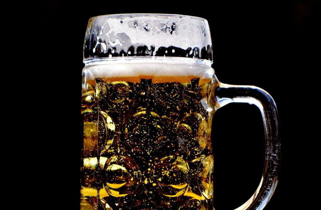 Becher Glas Bier Schaum Lustige Geschenke für Biertrinker